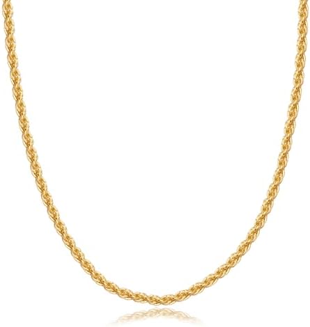 Hadoken 925 Sterling Silver Rope Chain Lobster Clasp 2/2.5